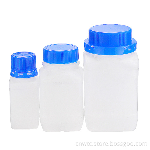 250ml, 500ml, and 1000ml Plastic Reagent Bottles with Blue Screw Caps: Laboratory Disposables